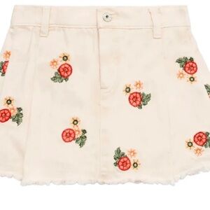Agua Bendita Cream Floral Embroidered Shorts Brand New With Tags